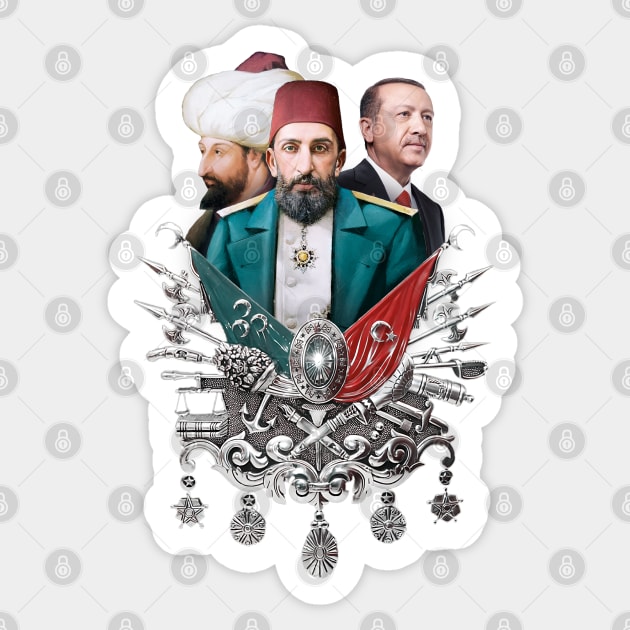 Osmanlı arması | Ottoman Crest - Abdülhamid Han II & Fatih Sultan Selim & Recep Tayyip Erdogan Sticker by ErdiKara